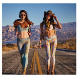 Retro Mermaid Leggings Fitness Apparel