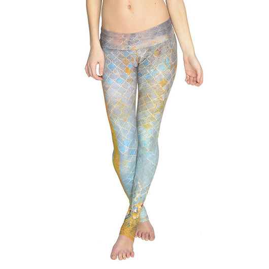 Retro Mermaid Leggings Fitness Apparel