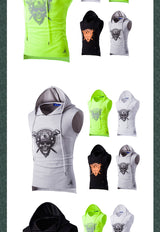 Vest Hoody Fitness T Shirts  Sleeveless