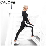 Women White Striped Yoga Pants