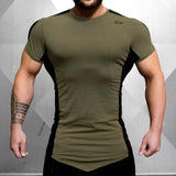 Army Green Splicing Fitness Apparel