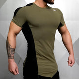 Army Green Splicing Fitness Apparel