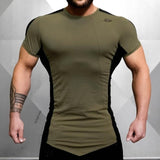 Army Green Splicing Fitness Apparel